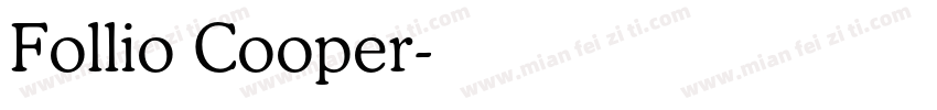 Follio Cooper字体转换